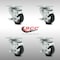 Service Caster 3 Inch SS Thermoplastic Rubber Swivel Top Plate Caster Set with Brake SCC SCC-SS20S314-TPRB-TLB-4 - alternate 6
